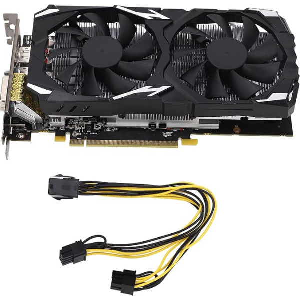 Видеокарта Bewinner RX580, 8GB GDDR5 256-битная компьютерная видеокарта с двумя вентиляторами 1284/7000MHz, настольная компьютерная игровая дискретная виде