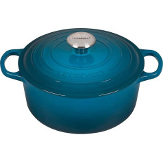 Чугунная запеканка Le Creuset Signature с крышкой, диаметр 24 см, круглая, подходит для всех типов плит и индукционных варочных панелей, объем: 4,2 л, 4,305