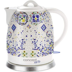 CONCEPT rk0020 Wasserkocher, керамика, 1,5 л, Weiß + Muster