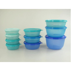 TUPPERWARE Clarissa Холодильник 2 л + 1,5 л + 1 л синий + Хит-парад 600 мл + 300 мл бирюзовый