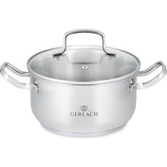 Gerlach Simple Stainless Steel Cooking Pot Induction Pot Cookware Suitable for Induction Cookers 2.5 L