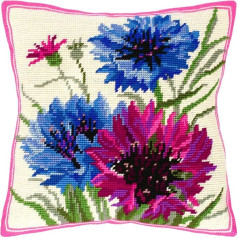 Набор васильков Needlepoint Set Throw Pillows 16
