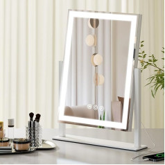 YITAHOME Косметическое зеркало со светом, зеркало для макияжа с подсветкой, сенсорное управление со светодиодными лампами, 10-кратное увеличен