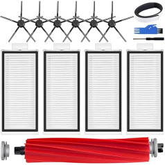 EATBALE Q7 MAX Сменные детали Аксессуары для пылесоса Roborock Q7 / Q7+ / Q7 Max / Q7 Max+, 1 основная щетка, 6 боковых щеток, 4 HEPA-фильтра, 1 щетка для чистки, 1 отвер