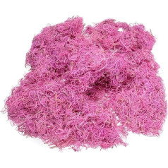 NaDeco Вьющийся мох розового цвета, вес около 50 г, вьющийся мох, тилландсия мох, испанский мох, украшение мхом, декоративный мох, мох для рукоде