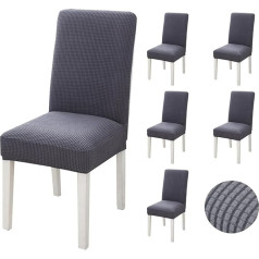 Чехлы для стульев BouGPeng, 6 штук, натяжные чехлы для столовых стульев, съемные, моющиеся стулья, защитные чехлы для стульев, нескользящая обив