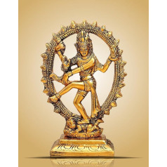 SMIZZY ; (RE)TOUCHING LIVES Smizzy 7 Inch Lord Shiva Dancing Natraj Statue Showpiece Handmade Sculpture for Home and Puja Decoration Nataraj Statue for Home