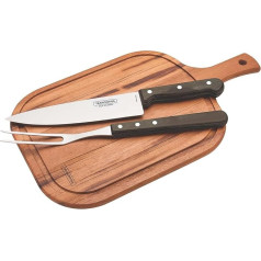Tramontina 3 Piece Carving Knife Carving Fork and Board FSC