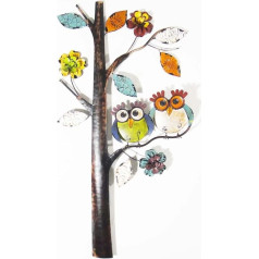 Новинка - Современный Металлический Настенный Арт Декор Скульптура - Винтаж - Мудрая Сова Дерево