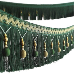 Yalulu 4 ярдов бахрома ленты висит бусины мяч ткани ленты мяч кисточкой бахрома отделка шторы границы швейные принадлежности декоративные гр