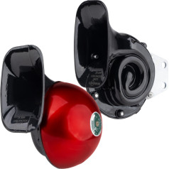 Звуковой сигнал клаксона комплект из 2 шт. красный 125 мм 12v -04075