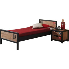 Vipack 'Car AXCO12 Alex Кровать и прикроватная тумба из массива сосны натуральная