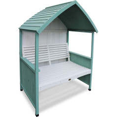 HABAU Romantic Gazebo Bench Mint Green/White, 120 x 76 x 170 см