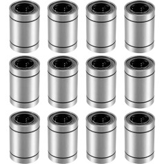 QUARKZMAN 12pcs LM25UU линейные шарикоподшипники 25 мм отверстие 40 мм OD 59 мм длина линейный подшипник для ЧПУ 3D принтер