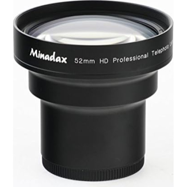 Телеприставка Minadax 1.7X Совместима с объективами с резьбой 52 мм