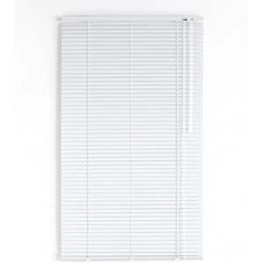 Blindecor Venetian Aluminium with Llama Metal White 80 x 250 cm