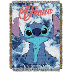 Гобелен Disney Lilo & Stitch Shibori Stitch, 48 x 60 дюймов, разноцветный