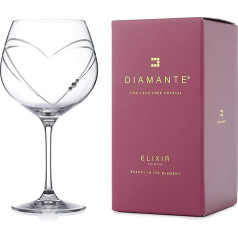 Gin Copa Сердце в стеклянном сердце ручной огранки, украшенное кристаллами Swarovski