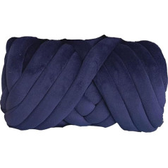 Amagogo Chunky Yarn Super Bulky Giant Wool Yarn, Washable DIY Craft Arm Knitting for Throw Blanket, Dark Blue