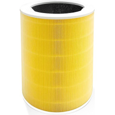 HOSECES 3 в 1 Оригинальный HEPA фильтр для LEVOIT Core 600S Air Purifier, сменный фильтр, высокоэффективный фильтр с активированным углем #Core 600s-RF Air Filter, желтый,