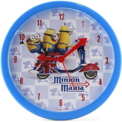 Joy Toy Миньоны пластиковые настенные часы аналоговые 24 см в подарочной коробке 90324