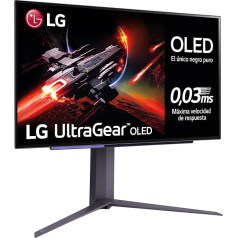 LG Electronics 27GR95QE-B UltraGear Gaming Monitor 27 дюймов (67,32 см), OLED, 2560 x 1440, 16:9, WQHD 1440p, 98,5% DCI-P3, HDR10, 0,03 мс GtG, 200 кд/м², 240 Гц - черный