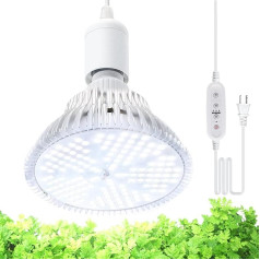 MILYN LED лампы для растений с таймером и подвесной системой, 9H/12H/15H таймер, 150LEDs белый полный спектр растет свет с 16.4ft шнур питания для теплицы, 