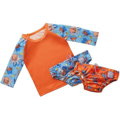 Bambino Mio, революционный многоразовый комплект для плавания - 2 подгузника для плавания и 1 рубашка для плавания для младенцев и малышей, защит
