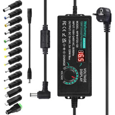 5A 120W регулируемый блок питания, универсальный адаптер питания 3V~24V 5A регулируемый адаптер питания 100V-240V AC to DC со светодиодным дисплеем напр