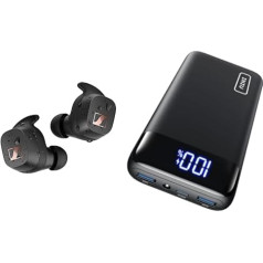 Sennheiser Sport True Wireless Earphones - Bluetooth наушники-вкладыши и INIU Power Bank, 20000mAh Power Bank Quick Charge Function USB C Input & Output