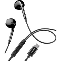 DuKabel USB C Наушники-вкладыши USB Type C с микрофоном и регулятором громкости для Samsung Galaxy S22 S21 S20 Fe, Google Pixel 6 5 4 XL, Huawei P50 P40 P30 Pro, Xiao mi 11 10 - черный