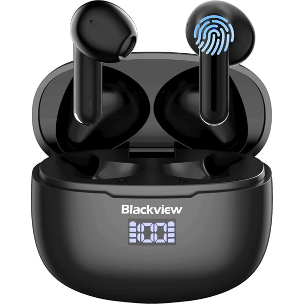 Blackview Bluetooth наушники, AirBuds 7 наушники беспроводной Bluetooth 5.3 глубокий бас беспроводные наушники, шумоподавление наушники с 4 ENC микрофон, IP7 вод