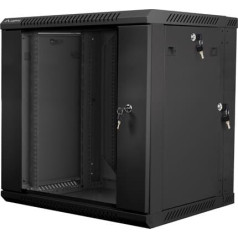 19'' 12u 600x600 мм двухсекционный настенный монтажный шкаф черный