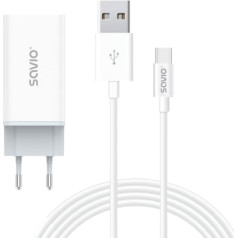 Сетевое зарядное устройство 65w gan la-07 с кабелем usb-a-usb type c 1m, белый