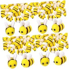 ERINGOGO 96 Stk Filz biene Handwerk Bienen Pompons zum Basteln Babyspielzeug Haarspangen Hut-Bienen-Accessoire gefühlte Bienen künstlich Kleidung Babymütze Stirnband Kind