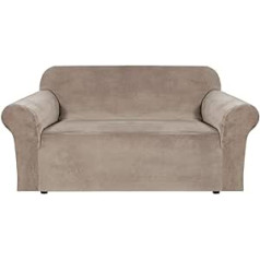 BellaHills Velvet Sofa Slipcover, Thick Plush Furniture Cover, Deluxe Lounge Chair Cover, Stretch Sofa Cover, Protector for Recliners
