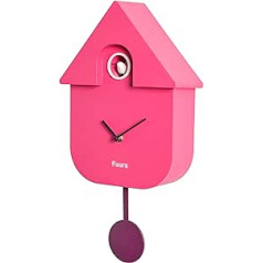 Fisura - Cuckoo Clock. Wall Clock. Original Gift Wall Clock. 3 AA batteries not included. Dimensions: 21.5 x 8 x 41.5 cm. ABS plastic. (Orchid)