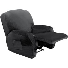 OKYUK Piece Recliner Chair Cover for 1 Seat, Relaxing Chair Covers, 2 Pieces, Elastic Non-Slip Stretch Cover, Loveseat Protective Cover, Furniture Cover (Dark Grey)