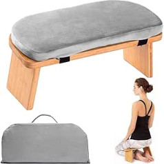 Meditation Bench (45.7 x 17.8 x 15.2 cm), Foldable Ergonomic Meditation Stool Meditation Accessories, Prayer Bench, Perfect for Deeper Meditation, Great Gift for Women
