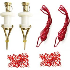 2 Sets Bait Bander Tool Carp Fishing Angling Pellet Bander Pellet Banding Tool With Bands and Rope for Coarse Fishing Terminal Tackle Set