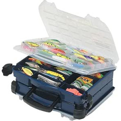 Plano Unisex Erwachsene 3952-SSI 2-seitige Doppel-Abdeckung Tackle Box, Blau/Transparent, Einheitsgröße