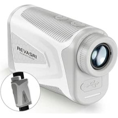 REVASRI Laser Golf Rangefinder, 1000 Yards, 6x Magnification, Tilt Compensation, Flag Locking Vibration, Golf Rangefinder with Magnet, Measurement in Yards, Feet and Meters
