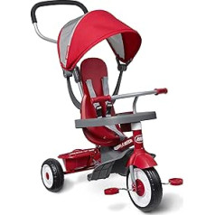 Radio Flyer 4-in-1 Stroll 'N Trike, Red Toddler Tricycle for Ages 1-5 Years, Kids Stroller Trike