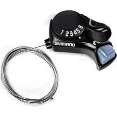 RainFlowwer Bike Shifter SL-TX30-6R 6 Speed Bicycle Right Thumb Gear Lever for Mountaincity Road Folding Bike