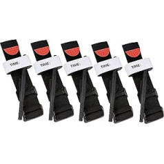 SHAIRMB Pack of 5 Tourniquets Tactical Tourniquet Straps, Tactical Tourniquet Combat Application Red Tip Military Medical Emergency for Outdoor Sports Hiking Camping