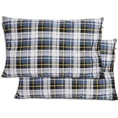 REDCAMP Small Camping Pillow, Lightweight and Compressible, Flannel Travel Pillow with Removable Pillowcase, Pack of 2