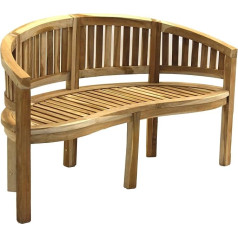 Ambientehome 3-местная скамейка Banana Bench из тикового дерева шириной около 150 см коричневого цвета