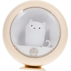 OSALADI Wiedenaerafladbare Motion Sensor Night Light Cat Night Light Cat Lamp for Kitchen Hallway Wardrobe Stairs Baby Room Yellow