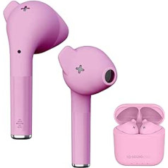 SoundLiving In-Ear Earphones, Bluetooth Headphones, Touch Control, Hi-Fi Stereo, Built-in Microphone - Scandinavian Design (Pink)