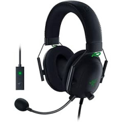 Razer RZ04-03230100-R3M1 BlackShark V2 Wired Gaming Headset with USB Sound Card (Black)